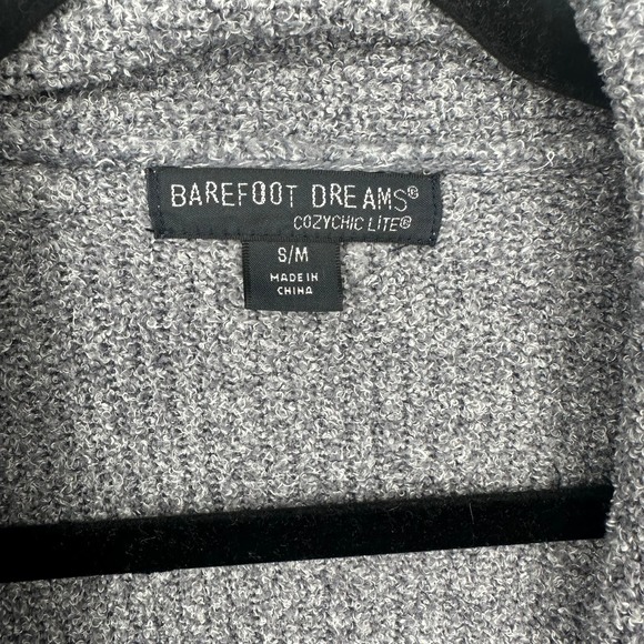 Barefoot Dreams Robe size small gray pockets tie cozy casual - Picture 4 of 10